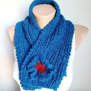 New Handmade Blue Scarf